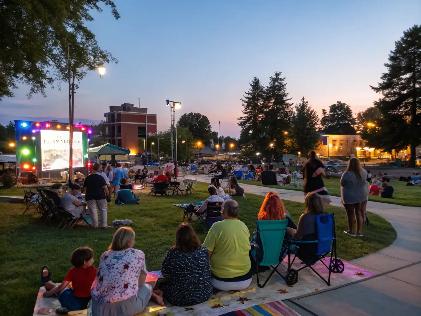A vibrant image of a community event where the restored Delahaye fire truck is the centerpiece, surrounded by families and individuals engaging with the exhibit.